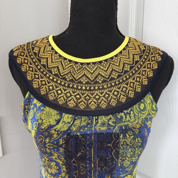 Jean Paul Gaultier Fuzzi Italy Byzantine Sleeveless Top Womens L Abstract Mesh - Picture 3 of 14